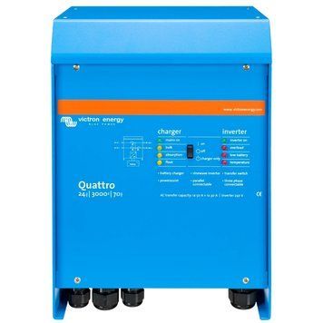 VictronEnergy Quattro 24/3000/70-50/50 однофазный чистая синусоида Инвертор 99-00024026 фото