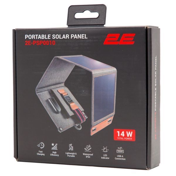 2E портативна 14 Вт USB-A 5V/2.4A Сонячна панель 99-00011010 фото