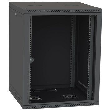 IPCOM 15U 600x600 Шкаф телекоммуникационный двери стекло (черный) 99-00017729 фото