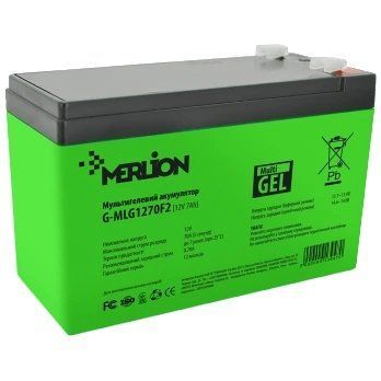 MERLION G-MLG1270F2 7A&bull;г 12В мультигель Свинцево-кислотна акумуляторна батарея 99-00022165 фото