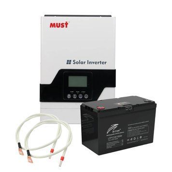 MUST PV18-1012VPM 100Ah Комплект акумулятор + інвертор, кабелі у подарунок 99-00020032 фото