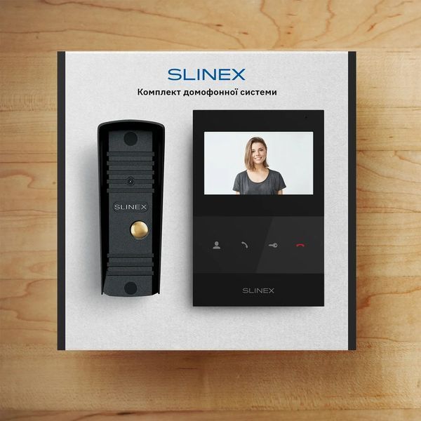 Slinex ML-16HD(Black)+SQ-04M(Black) Комплект відеодомофону 99-00014496 фото