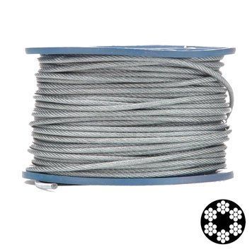APRO 8 мм (6+2) DIN 3055 (6х7 + FC) 100 м Трос в ПВХ оболочке 99-10035135 фото