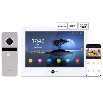 Neolight ALPHA Hybrid + SOLO FHD Silver Комплект відеодомофону 99-00024851 фото