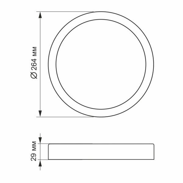 VIDEX 24W 5000K 220V LED светильник накладной круглый Black 99-00017503 фото