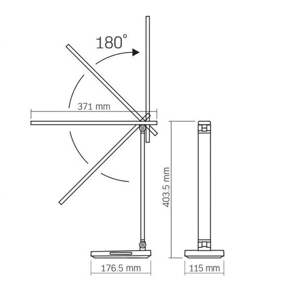 VIDEX VL-TF17B 18W 1800-6500K LED настольная лампа с беспроводной зарядкой 99-00017506 фото