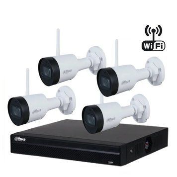 IP Комплект відеонагляду Dahua на 4 камери 2МП WiFi 000131 фото