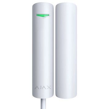 Проводной магнитоконтактный извещатель Ajax Superior DoorProtect Plus white Fibra 99-00011031 фото