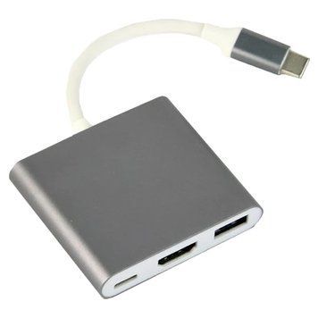 Cablexpert A-CM-HDMIF-02-SG USB-C на HDMI/USB 3.0/USB-C Адаптер-переходник 99-10027545 фото
