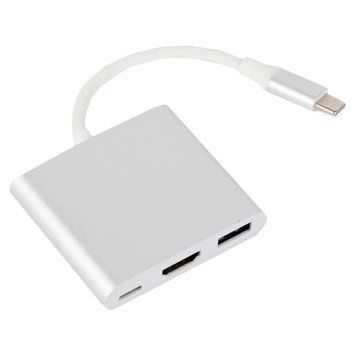 Cablexpert A-CM-HDMIF-02-SV USB-C на HDMI/USB 3.0/USB-C Адаптер-переходник 99-10027546 фото