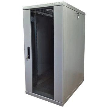 EServer 24U-600х800, стекло, серая Шкаф напольный 99-10027996 фото