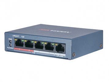 Hikvision DS-3E0105P-E/M(B) POE Коммутатор 4 порта неуправляемый 99-00002484 фото