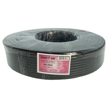 RG-58U (0.8СU+2.9PE+Al foil+64х0,12CCA) 5мм 100м Кабель коаксиальный 99-10035287 фото