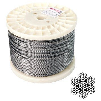 APRO 5 мм DIN 3055 (6х19+1х19) А2 100 м Трос нержавеющий 99-00025091 фото