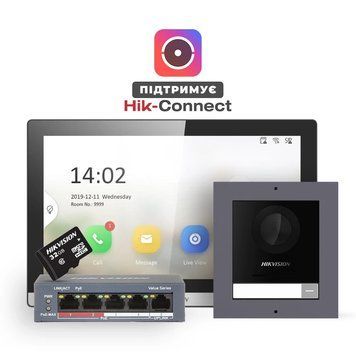 DS-KD8003-IME1(B)+DS-KH6350-TE1+HS-TF Комплект (накладна панель) 99-00020053 фото