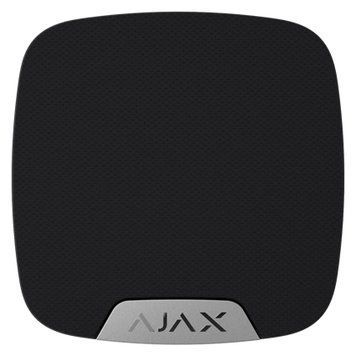 Бездротова внутрішня сирена з клемою для додаткового світлодіода Ajax Superior HomeSiren black Jeweller 99-00014676 фото