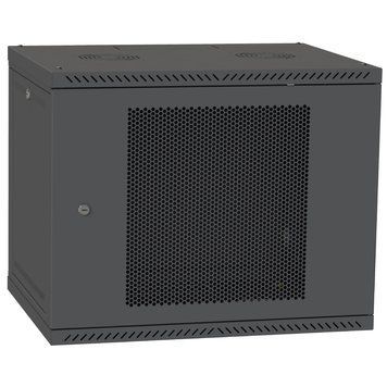 IPCOM 9U 600x600 Шкаф телекоммуникационный двери перф (черный) 99-00017726 фото